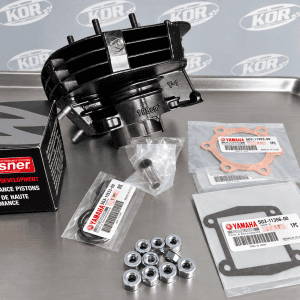 Yamaha Blaster 198cc cylinder kit with Wossner piston, OEM Yamaha gaskets, wrist-pin bearing and mounting hardware
