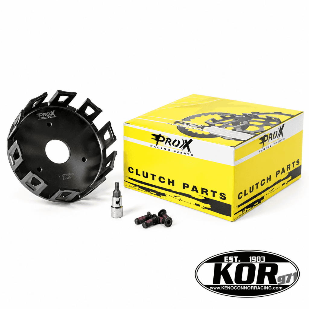 ProX clutch basket kit with hardware and KOR logo