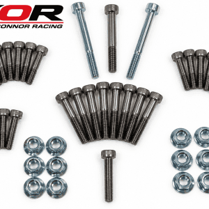Yamaha Blaster master engine bolt kit with socket-head bolts and flange nuts arranged on a white background with the KOR logo