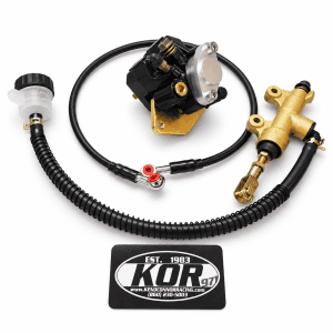 Complete Yamaha Blaster rear brake kit with caliper, master cylinder, reservoir and hydraulic brake line