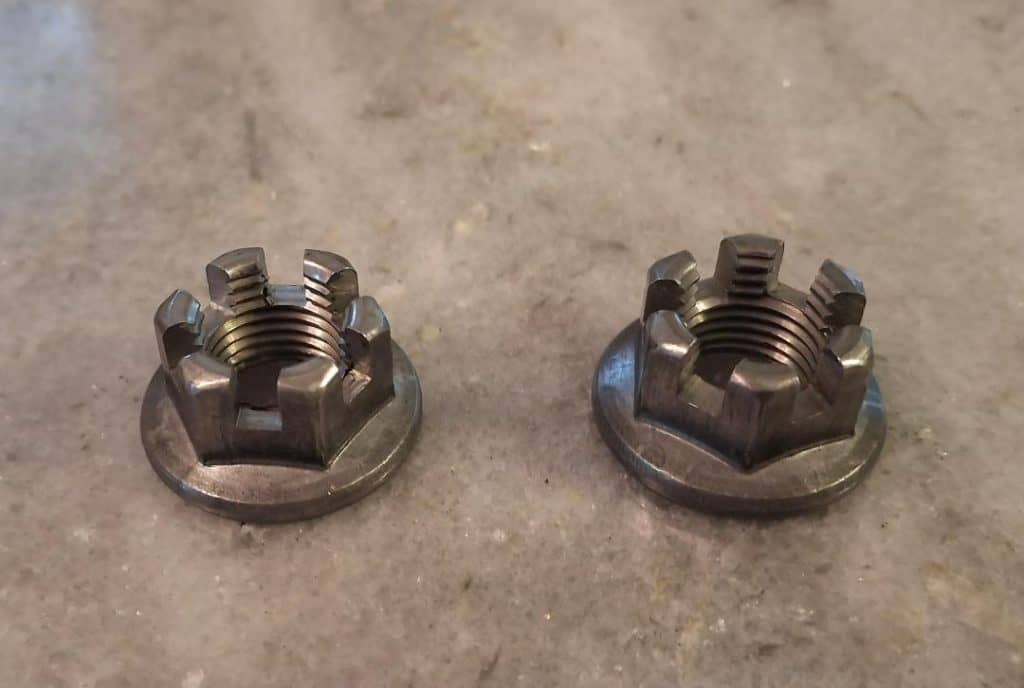 Yamaha Blaster Front Spindle Castle Nuts